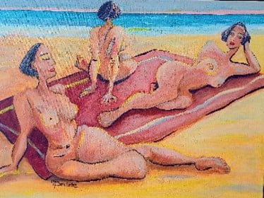 Les trois Grâces – 60x80 - aquarelle