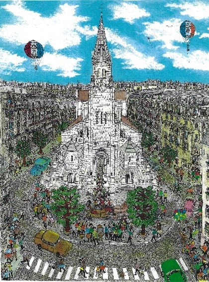 Un mariage à Saint-Lambert – 65x50 – AST Rapidographe