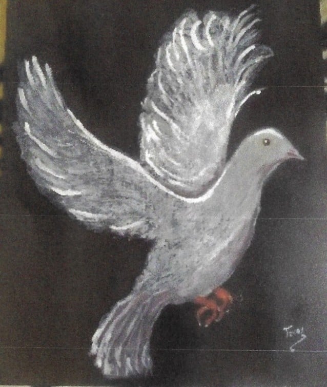 La messagère de la paix – 73x60 – HST