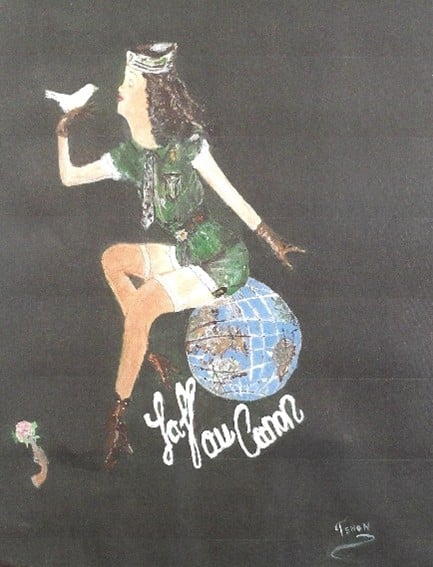 La fleur au canon – 65x50 – HST